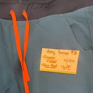 3. Zamora Joggers, Deef Reef with orange
drawstring, L/P, $44